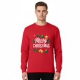 thumbnail image 1 of Gildan Merry Christmas Design Sweatshirt for Men, Red Crewneck Christmas Sweater, 2XL, 1 of 5