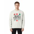 thumbnail image 1 of Gildan Merry Xmas Sweatshirt, Crewneck Christmas Print Pullover White Holiday Graphic Sweater, M, 1 of 4