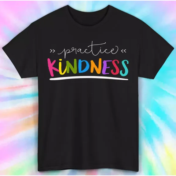 Gildan Motivational Kindness Tee Bold Lettering Casual Wear Sizes Unisex Tee
