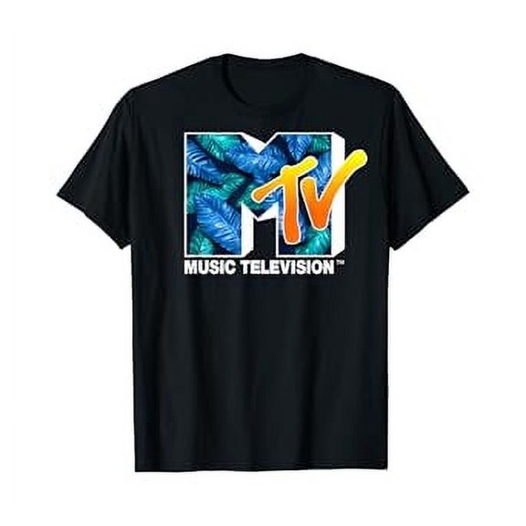 Gildan Mtv Blue And Green Tropical Fill Logo Graphic Hot Trending T-Shirt Unisex S To 5Xl
