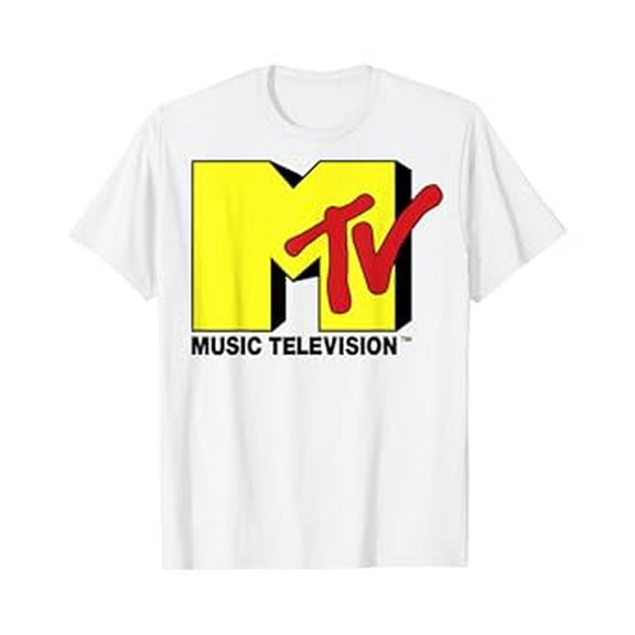 Gildan Mtv Bright Yellow M & Red Tv Logo Graphic Hot Trending T-Shirt Unisex S To 5Xl