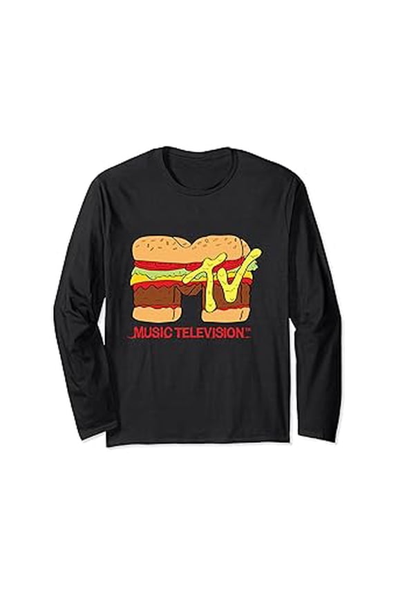 Mtv Classic Logo Hamburger Design Long-Sleeve Hot Trending T-Shirt Unisex S To 5Xl