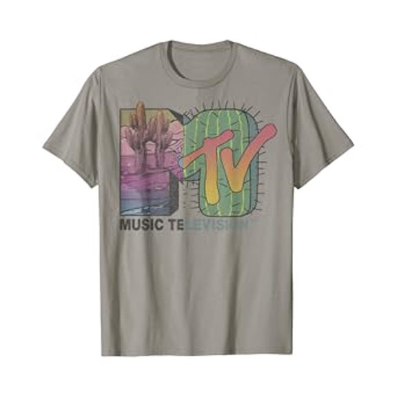 Gildan Mtv Desert Cactus Split Retro Logo Hot Trending T-Shirt Unisex S To 5Xl