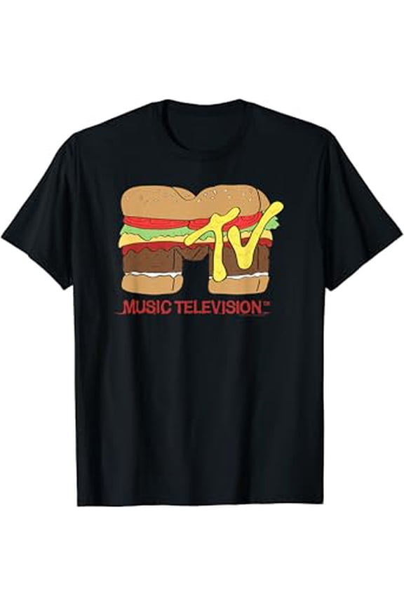 Mtv Logo Burger Graphic Hot Trending T-Shirt Unisex S To 5Xl