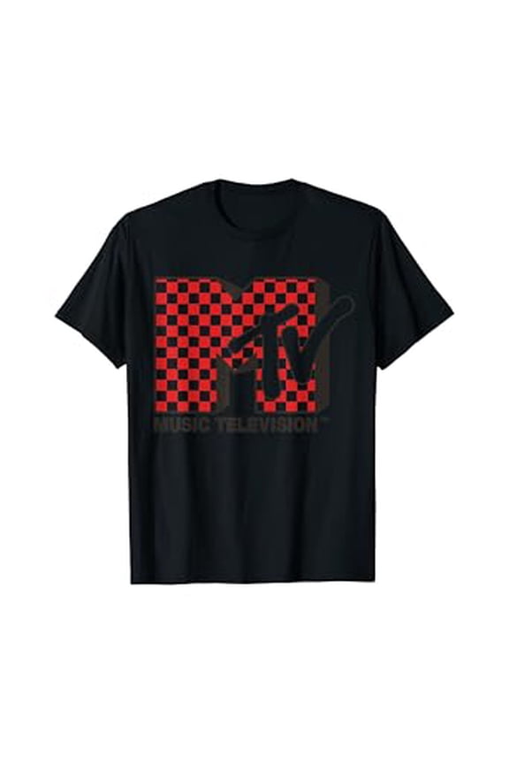 Mtv Logo With Red Checkered Print Hot Trending T-Shirt Unisex S To 5Xl