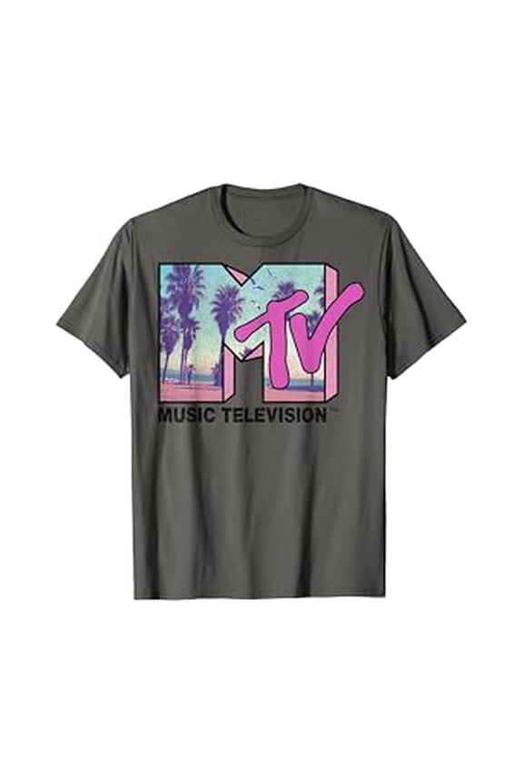 Mtv Mtv Beach And Palm Tree Logo Graphic Hot Trending T-Shirt Unisex S To 5Xl