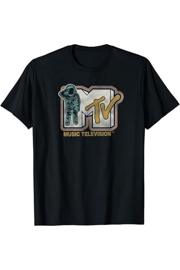 Mtv Music Television Moon Man Salute Distressed Classic Logo Hot Trending T-Shirt Unisex S To 5Xl