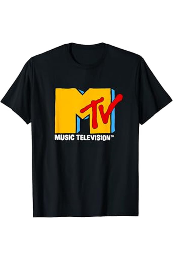 Mtv Retro Eighties Neon Primary Color Pop Art Logo Hot Trending T-Shirt Unisex S To 5Xl