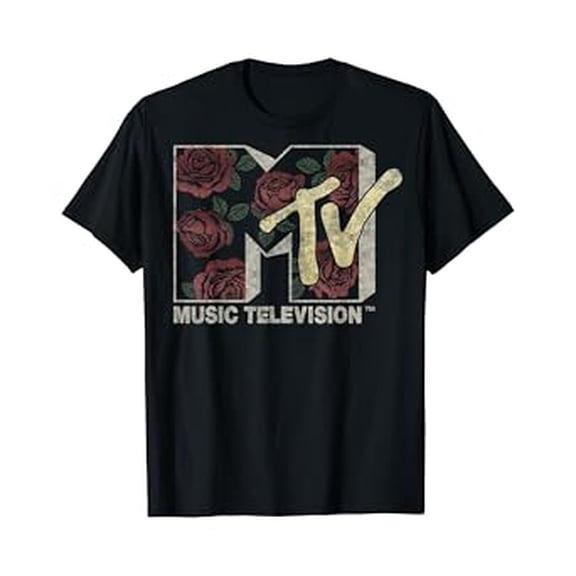 Gildan Mtv Rose Floral Music Television Logo Hot Trending T-Shirt Unisex S To 5Xl