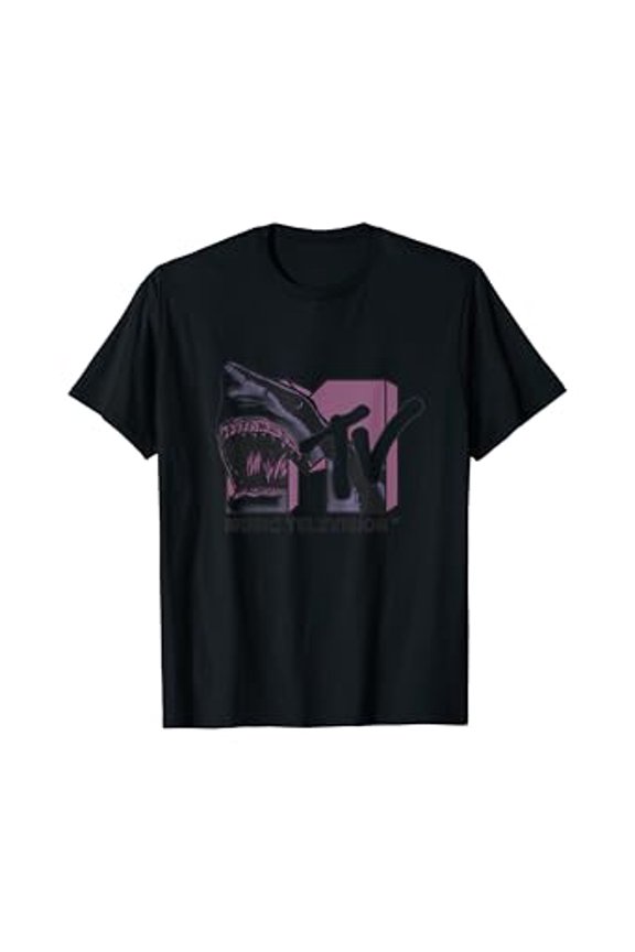 Mtv Shark Shaped Logo Fill In Blue And Pink Hot Trending T-Shirt Unisex S To 5Xl