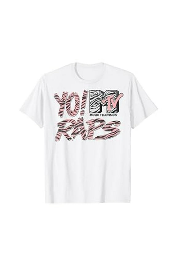 Mtv Yo Raps Pink Zebra Pattern Graphic Hot Trending T-Shirt Unisex S To 5Xl
