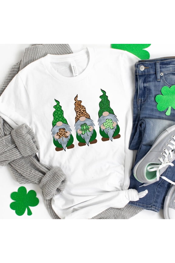 NEW! St Patricks Day Gnome Shirt,Shamrock Shirt,Saint Patricks Day Shirt,Patricks Day Gnome Shirt,Saint Patricks Day Family Shirt Just ONESIDE
