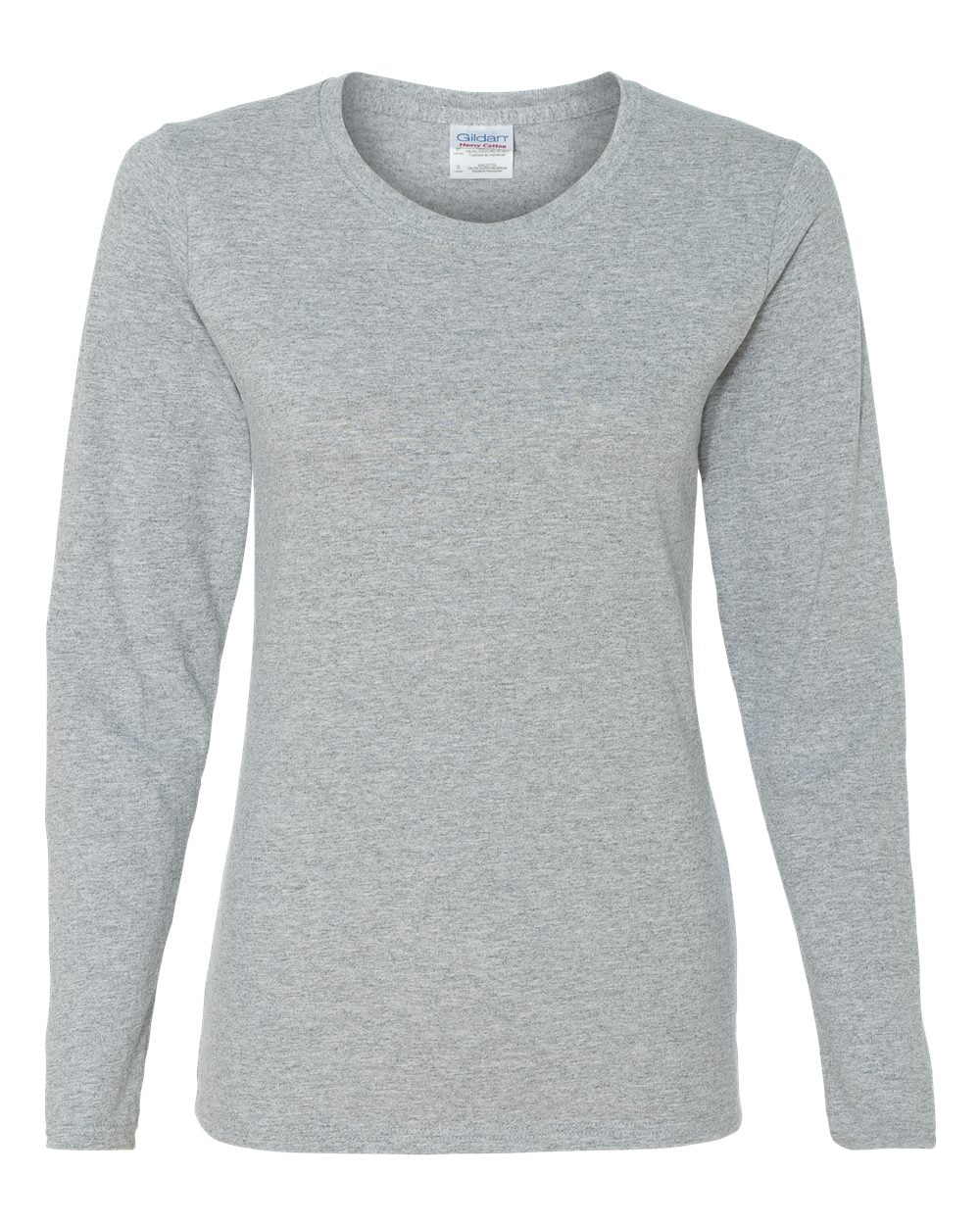 Long Sleeve Crew Neck Heavy Cotton T-Shirt (Women's)