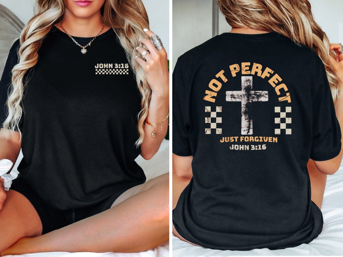 Gildan Not Perfect Just Forgiven Shirt, Humble Christian Tee With ...