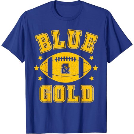 Gildan On Gameday Football We Wear Blue And Gold School Spirit T-Shirt Gift for Men Women Unisex Tee