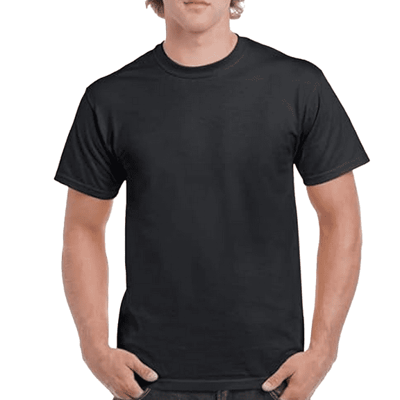 Gildan Oversize Men’s T Shirt | Black Crew Neck Tee with Short Sleeve, 100% Heavy Cotton Pack of 1 Multi Colors - 5.3 oz |No Boundaries Sizes 3XL