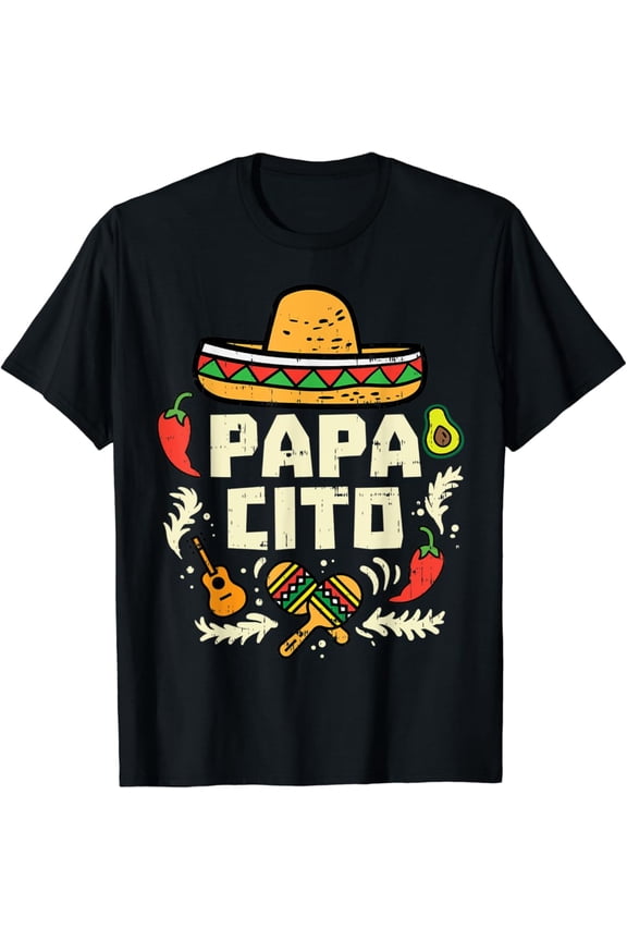 Papacito Family Cinco De Mayo Matchin Couple Mexican Dad T-Shirt Gift for Men Women Unisex Tee
