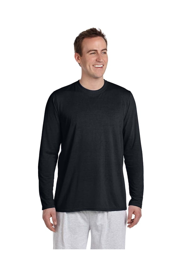 Performance Adult Long Sleeve Tee , 42400 , Black , Large