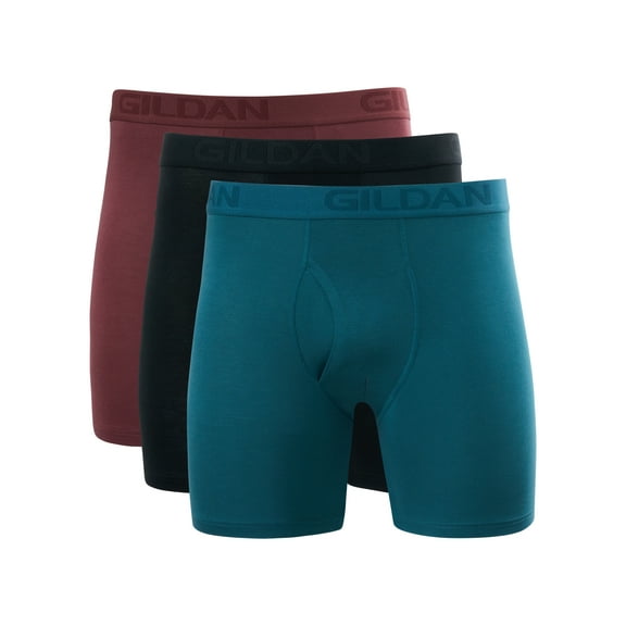 Gildan Performance Men's BareSoft Boxer Briefs, 3-Pack, Sizes S-2XL, 6" Inseam
