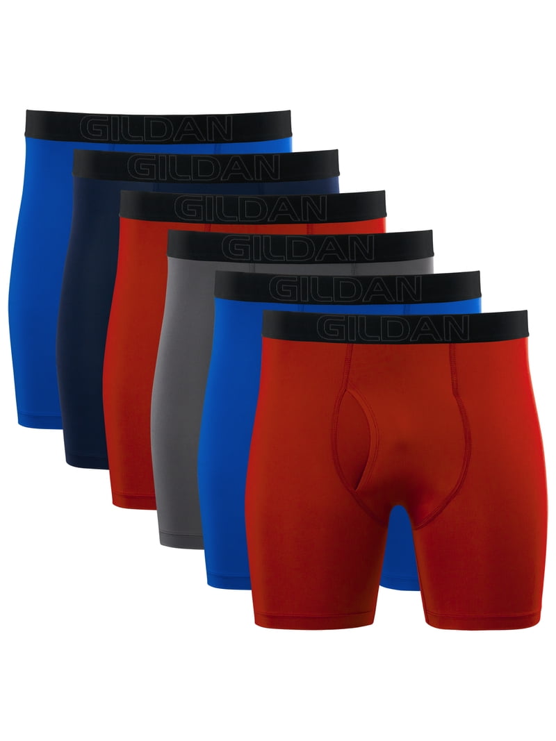 Gildan Performance Men's EZ Breeze Boxer Brief Underpants, 6-Pack