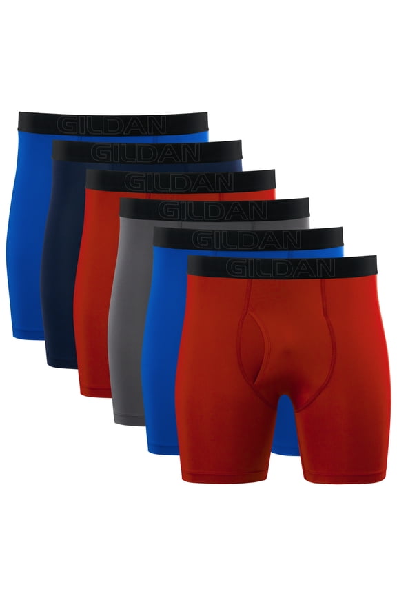 Performance Men's EZ Breeze Boxer Brie Underpants, 6-Pack, Sizes S-2XL, 6" Inseam