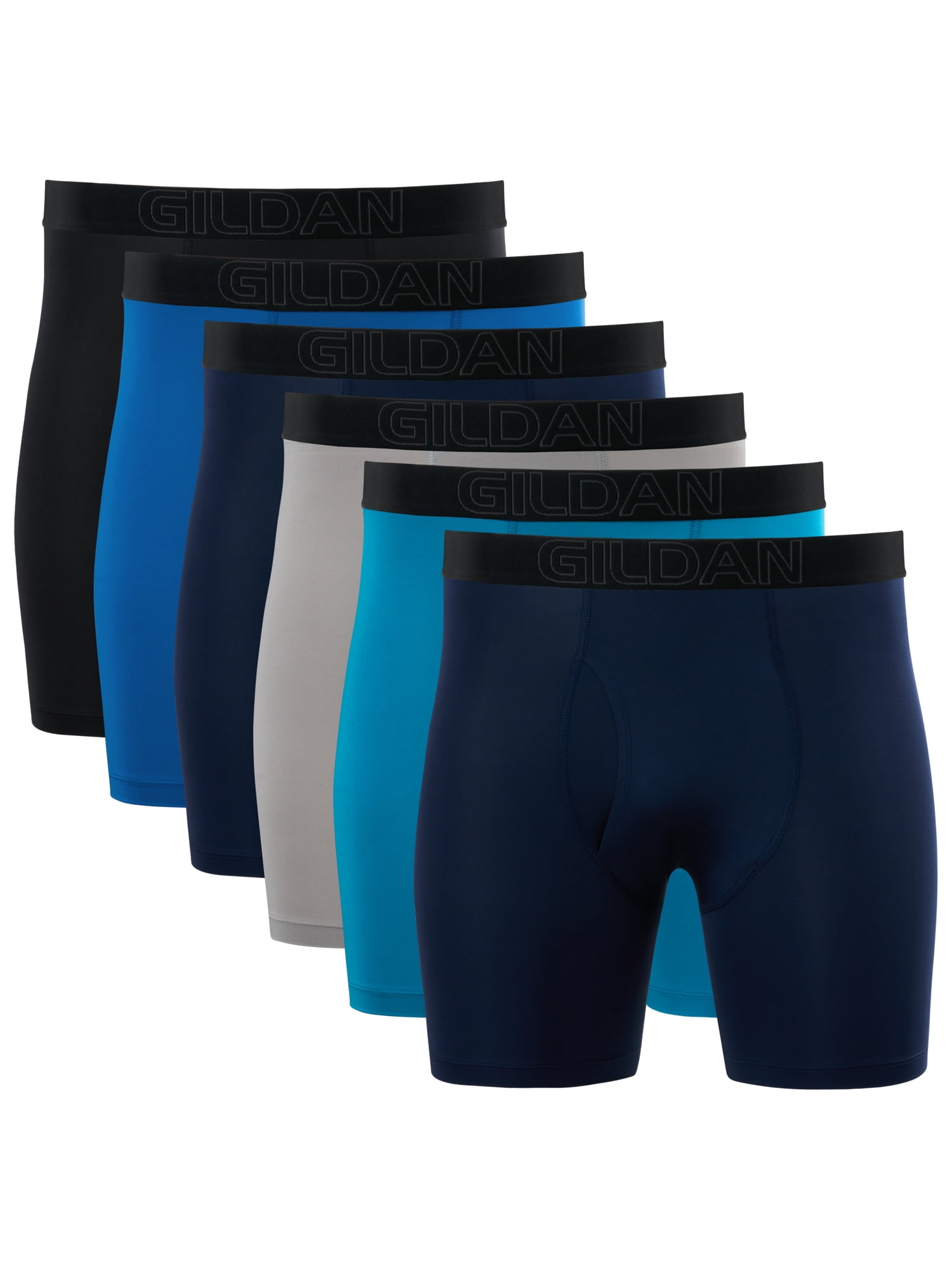 Gildan Performance Men's EZ Breeze Boxer Brief Underpants, 6-Pack