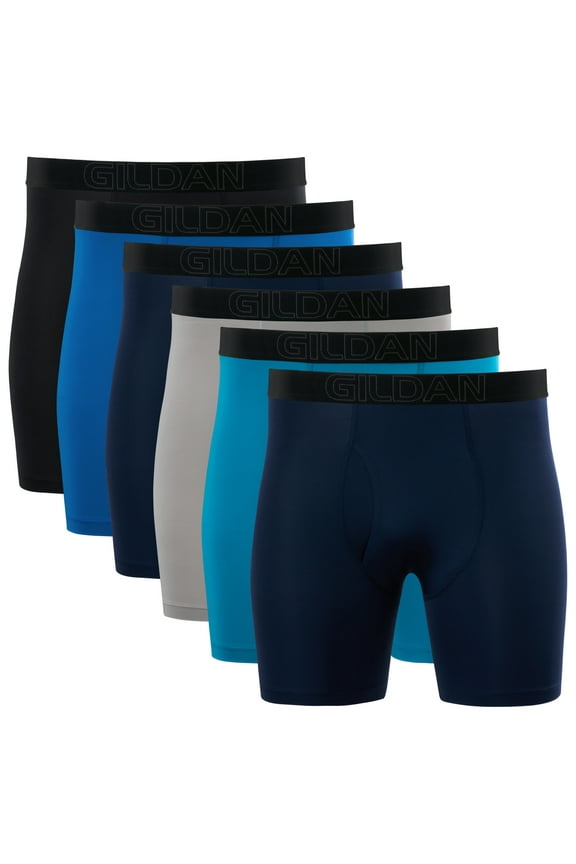 Performance Men's EZ Breeze Boxer Brief Underpants, 6-Pack, Sizes S-2XL, 6" Inseam