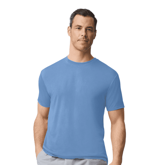 Gildan Performance T-Shirt for Men, Full Polyester Short Sleeve Tee, Moisture-Wicking, Carolina Blue, 2XL