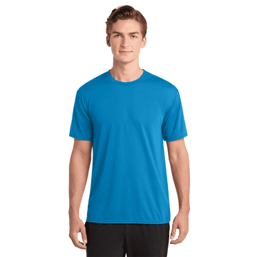 Gildan Performance T-Shirt for Men, Full Polyester Short Sleeve Tee, Moisture-Wicking, Sapphire, S