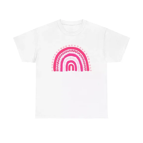 Gildan Pink Rainbow T-Shirt