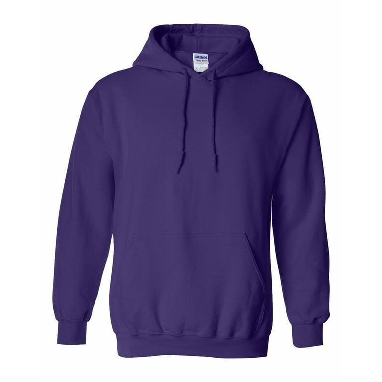 Gildan Plain Hoodie Heavy Blend Blank Sweatshirt Color Purple 2X Large Walmart