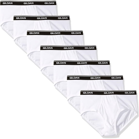 Gildan Platinum Men's Briefs, White, X-Large, 7-Pack