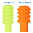 thumbnail image 1 of Gildan Pocketed Safety T-Shirt for Men - High Visibility T-Shirt | 50-Cotton / 50-Polyester | Safety Green / Orange | Pack of 9 - Size XL, 1 of 5