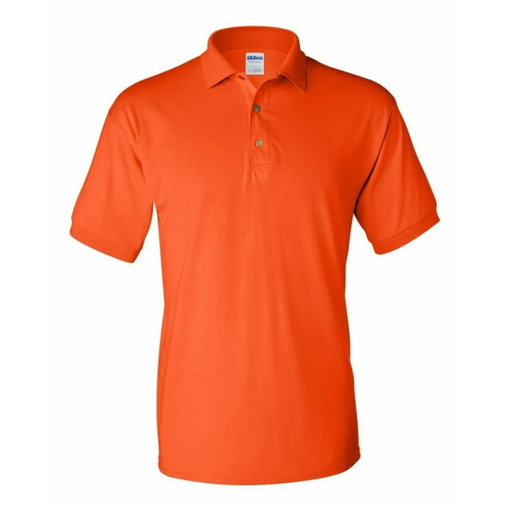 Gildan Polo Sport Men's T-Shirt Jersey Unisex Tee Color Orange Large
