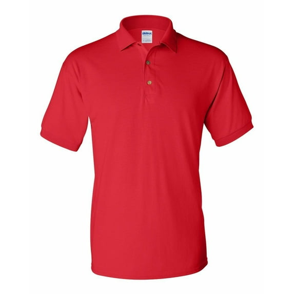 Gildan Polo Sport Men's T-Shirt Jersey Unisex Tee Color Red Large
