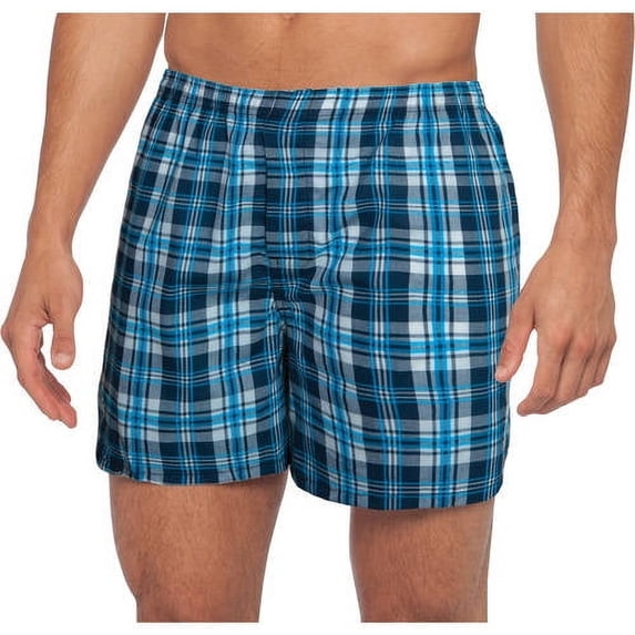 Gildan Premium Cotton Tagless Men's Woven Boxer, 3-Pack
