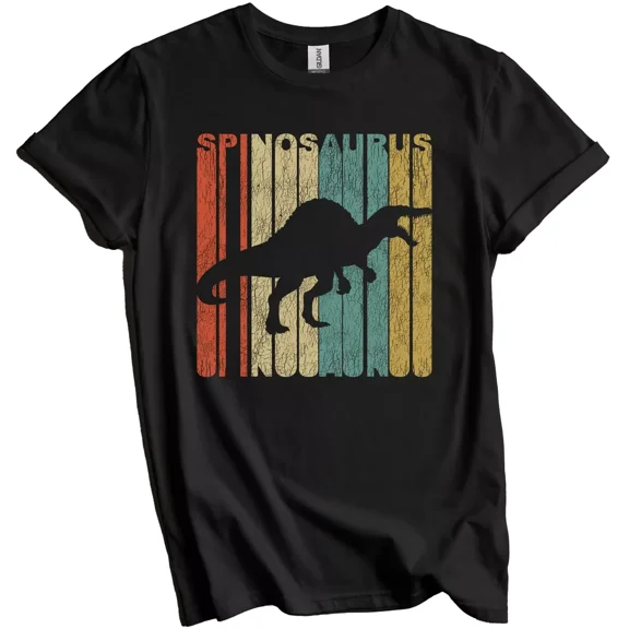 Gildan Retro Spinosaurus Distressed Vintage Style Dinosaur T-Shirt Gift for Men Women Unisex Tee