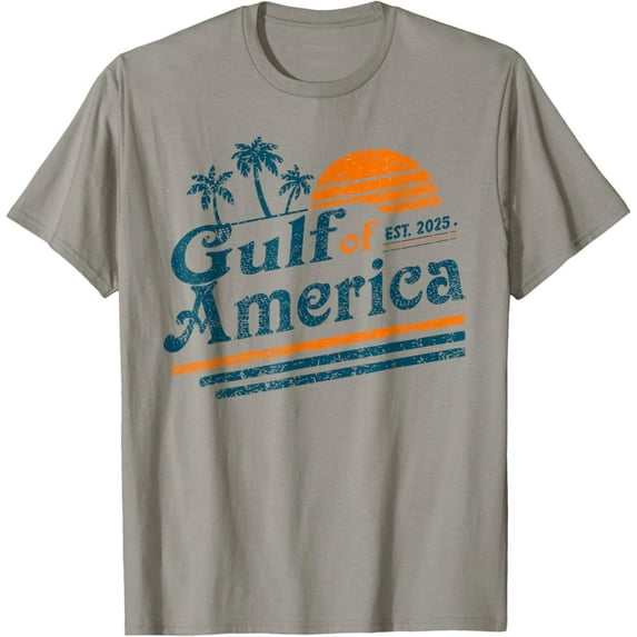 Gildan Retro Vintage Birthday Gifts Gulf Of Us America 2025 American Flag Mexico Hot Trending T-Shirt Unisex S To 5Xl
