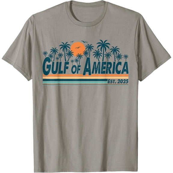 Gildan Retro Vintage Birthday Gifts Gulf Of Us America 2025 American Flag Mexico Hot Trending T-Shirt Unisex S To 5Xl