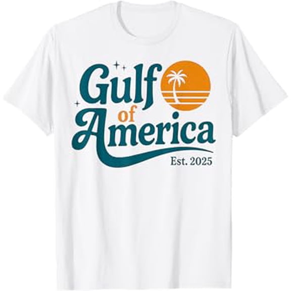 Gildan Retro Vintage Birthday Gifts Gulf Of Us America 2025 American Flag Mexico Hot Trending T-Shirt Unisex S To 5Xl