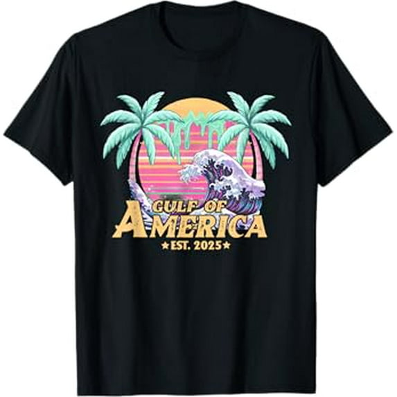 Gildan Retro Vintage Birthday Gifts Gulf Of Us America 2025 American Gifts Hot Trending T-Shirt Unisex S To 5Xl