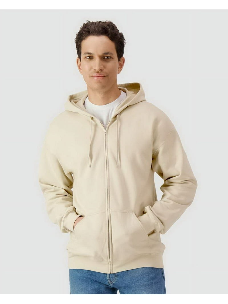 Unisex Softstyle Fleece Full Zip Hooded Sweatshirt - Walmart.com