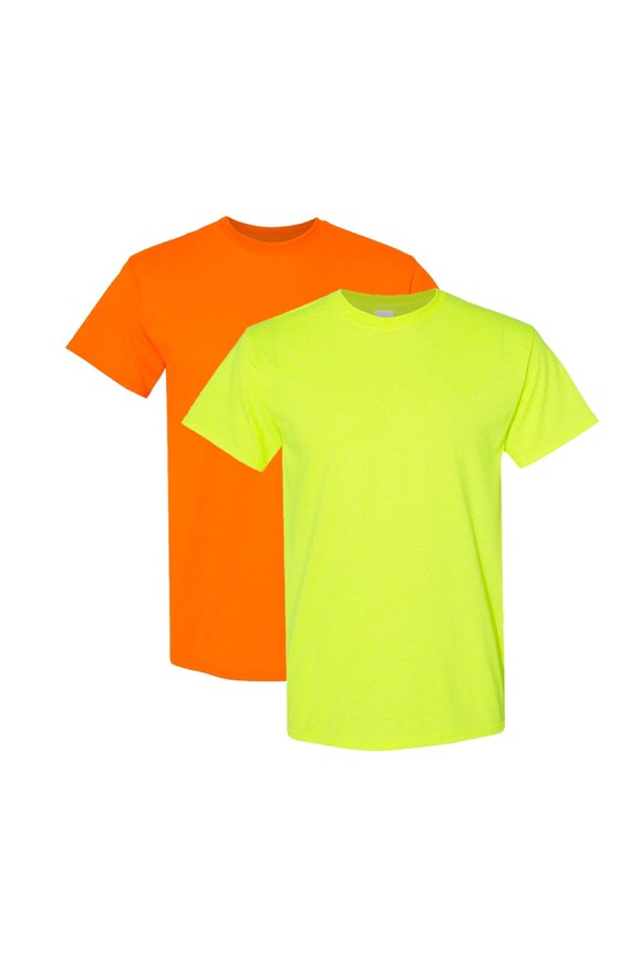 - Safety Orange, Green Hi-Visibility T-Shirt, Lightweight Short Sleeve Security Vest, Durable 5.3oz, Hi-Vis Fleece Workwear Tee, Size: M