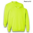 thumbnail image 1 of Gildan - Safety Sweatshirts for Men | Safety Green Sweatshirt | Heavy Blend Work Clothes, 7.8 Oz. 50/50 Cotton/Polyester,2 Pack - Size 3XL, 1 of 6