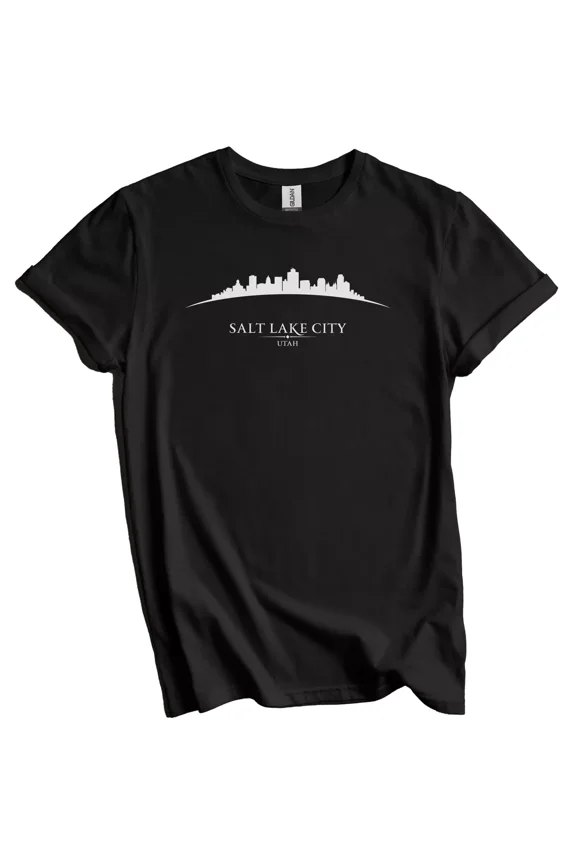 Salt Lake City Utah Cityscape Downtown Skyline T-Shirt Gift for Men Women Unisex Tee