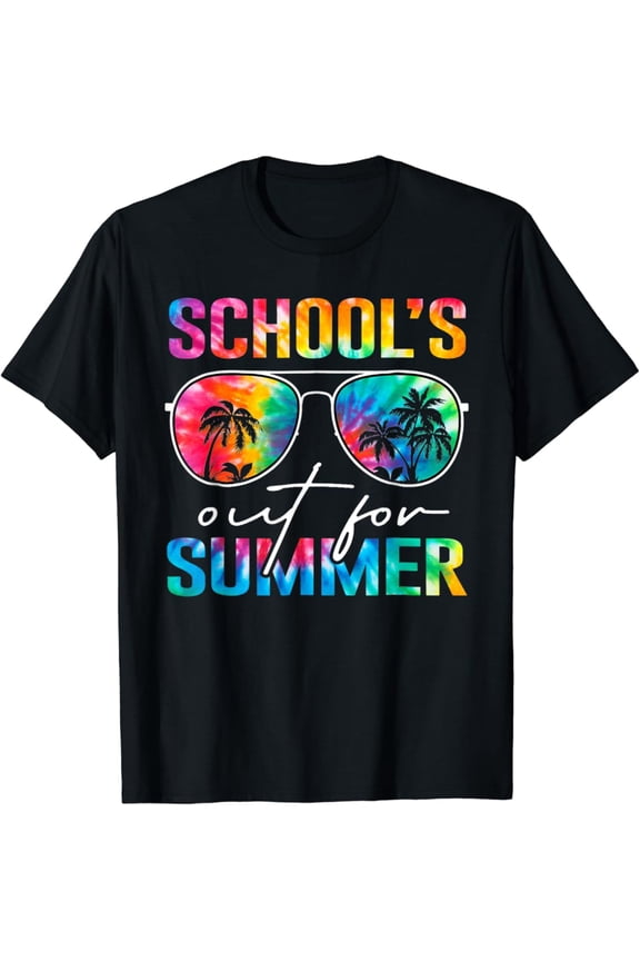 Schools Out For Summer Tie Dye Last Day Of School Teacher T-Shirt Gift For Men Women Unisex Tee