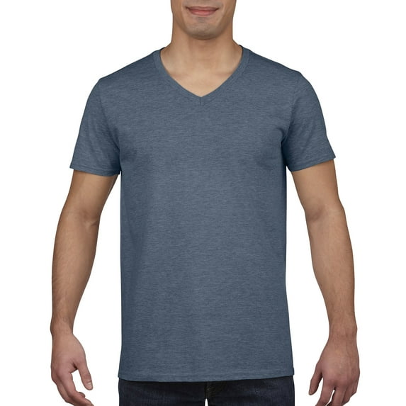 Gildan SftStyle VNeck HtrNavy