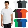 thumbnail image 1 of Gildan Short Sleeve Crewneck Mens Multicolor T-Shirt, Mix Bulk Tee, Heavy Cotton, XL, 9 Pack, 1 of 5