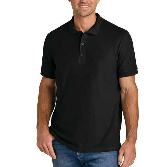 Gildan Short Sleeve Pique Polo Men's Shirt - 100 Cotton, Black, Sizes S-3XL, Embroidery Suitable