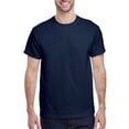 thumbnail image 1 of Gildan Short Sleeve T-Shirt -GR50, Men's Crew Neck Tee 100% Heavy Cotton T-Shirt, (M, Navy), 1 of 5
